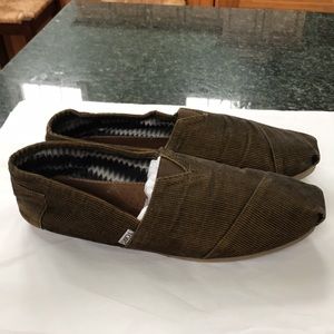 Brown Corduroy TOMS